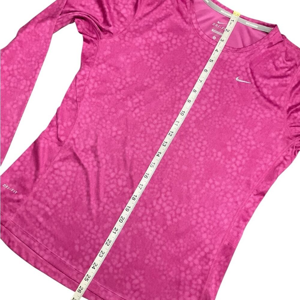 Nike Running Dri Fit Fuchsia Long Sleeve Sports Top Size Large EUC - Picture 3 of 11